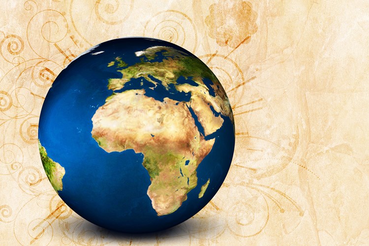 Globus over Afrika